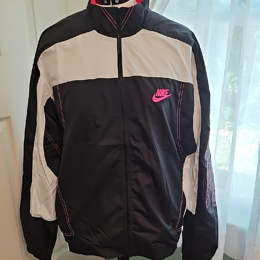 Nike Atmos Air Max Track Jacket Black and White with Pink Accents Size Large